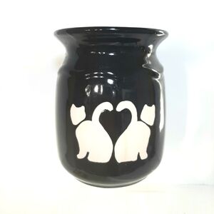 Hermitage Pottery Sandstone Kitty Cat Utensil Jar.Beautiful condition.